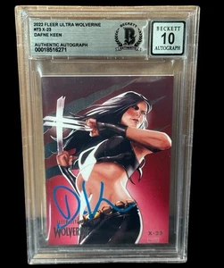 DAFNE KEEN SIGNED X-23 TRADING CARD 2022 FLEER ULTRA WOLVERINE BECKETT AUTO 10 ^ - Picture 1 of 1