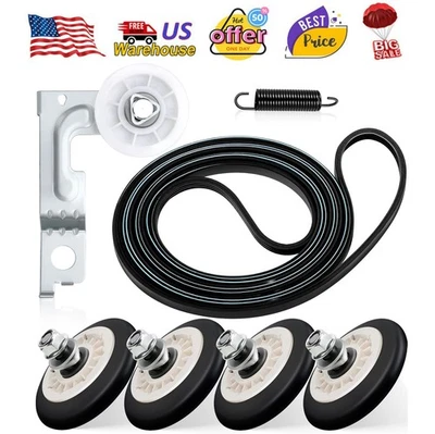 KENVC Upgraded 4581EL2002C Dryer Roller Kit for LG Kenmore Dryer Parts Dryer Rollers