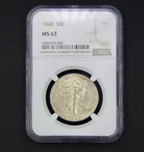 1940 WALKING LIBERTY HALF DOLLAR NGC MS 63 - Picture 1 of 2