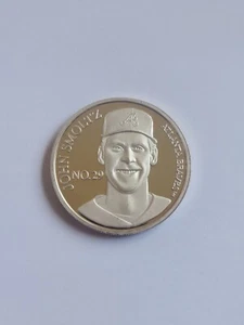 NY YANKEES 1996 World Series Coin - John Smoltz - 1 Troy OZ .999 Silver Coin - Bild 1 von 2