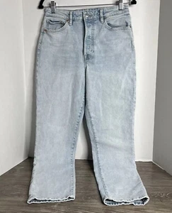 H&M Women's Light Wash Blue Mom Denim Jeans Sz 6 Ultra High Waist - Picture 1 of 10