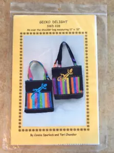 "Nuevo Bolso Costura Maravilloso Sueños Patrón de Costura "GECKO DELIGHT" #SWD228 Colorido - Imagen 1 de 3