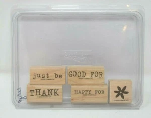 STAMPIN' UP! "All About You" Set of 5 Wood Rubber Stamps (2005) - KB15 - Picture 1 of 3