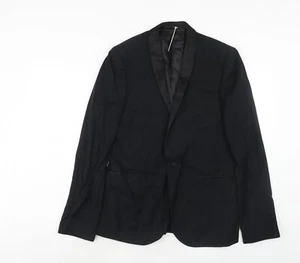 Chaqueta Traje Chaqueta Topman Para Hombre Negra Poliéster Talla 42 Regular - Imagen 1 de 10