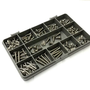 120 ASSORTED 6g 8g 10g A2 STAINLESS STEEL FLANGE POZI SELF TAPPING SCREWS KIT - Picture 1 of 2