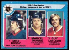 1979-80 O-Pee-Chee Mike Bossy/Marcel Dionne/Guy Lafleur New York Islanders/Los