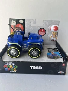 JAKKS Pacific The Super Mario Bros. Movie - TOAD w/ Pull Back Kart Racer NEW - Picture 1 of 10