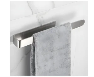 UMBRA Portasciugamani Doppio a Forma di U 14" Acciaio Inox/Argento Asciugamano Bagno o Cucina - Foto 1 di 11