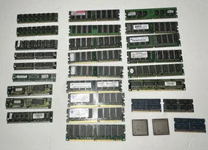 27 Mixed Lot Of Computer Desktop Laptop Memory MB DDR SDRAM 2 Pentium 4 + Extras - Picture 1 of 17