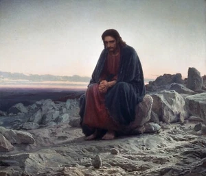 Ivan Kramskoi : "Christ in the Wilderness" (1872) — Giclee Fine Art Print - Picture 1 of 7