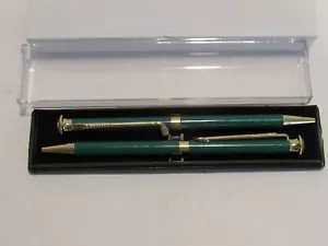 Juego de 2 bolígrafos de metal verde para palo de golf con caja de regalo - Imagen 1 de 3