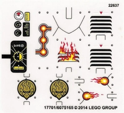 LEGO 70142 New Legends of Chima Transparent Sticker Sheet 100% Original Decals - Image 1 of 2