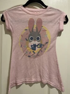 ZOOTOPIA girls pink bunny shirt size 6/6x EASTER shirt  Disney - Picture 1 of 6