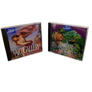 Microsoft Dangerous Creatures & Art Gallery CD ROM For Windows 95 Vintage PC - Picture 1 of 6