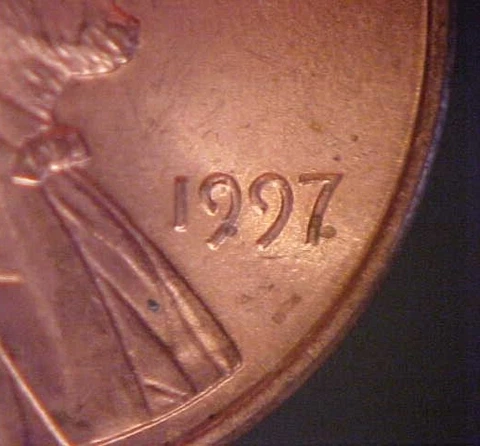 1997-P Lincoln Cent Ch BU - Phantom  "D" Error Collector Coin! -c3979dth Cover