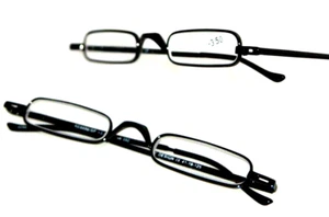 2 pair Power +4.0 Quality Reading Glasses Thin slim skinny readers Men Women - Picture 1 of 6
