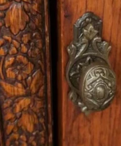 Antiguo cajón bronce latón tirador herrajes manija gabinete puerta perillas metal grande - Imagen 1 de 15