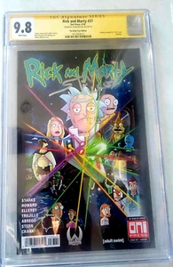 Rick and Morty #37 (2018) Oni Press Brain Trust Variant NM cgc CBCS 9.8 signed w - Picture 1 of 5