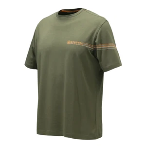 Beretta Lines T-Shirt - Green Stone Men's Short Sleeved Top - Picture 1 of 2