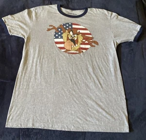 Looney Tunes Taz USA Ringer Herren T-Shirt Large - Bild 1 von 4