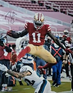 Brandon Aiyuk Autographed San Francisco 49ers 16x20 Photo Beckett Witnessed Red - Picture 1 of 1