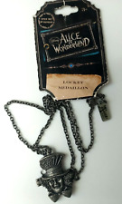 Vintage Disney Alice in Wonderland Chain Necklace Mad Hetter Locket Medaillon