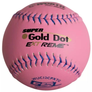 Worth Pink Pro Comp Super Gold Dot XT 12" Slowpitch GSL Softballs DZ - Bild 1 von 2
