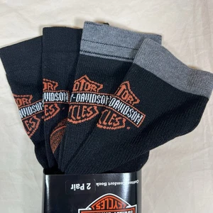 Harley Davidson Socken, Herren Large, 2 Paar NEU! Made In USA etwas unregelmäßig - Bild 1 von 7