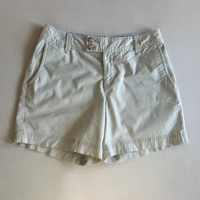 Eddie Bauer Shorts Women 6 Beige Flat Front Hiking Outdoor Casual Mid Rise 10” - Image 1 of 4