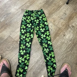 Girls St Patrick’s Day Pants Size Large - Picture 1 of 4