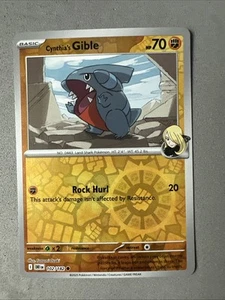 Pokemon TCG * Destined Rivals 102/182 Cynthias Gible C REVERSE HOLO* NM FRESH PK - Picture 1 of 4