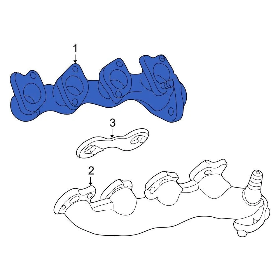 For Ford Excursion 2000-2004 Ford YC2Z9430AA Right Exhaust Manifold Foto 1 de 4