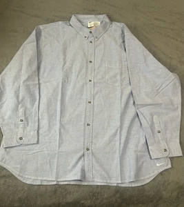 Nike Life Button-Down Shirt Mens “Size 3XLT” Long-Sleeve Oxford Blue FN3125-101 - Picture 1 of 5