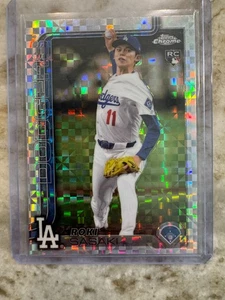Roki Sasaki 2025 Topps Chrome Xfractor Refractor Rookie Card RC #217 LA Dodgers - Picture 1 of 4