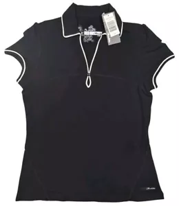 Mondetta Womens Black Polo T-Shirt Size Small - Foto 1 di 5