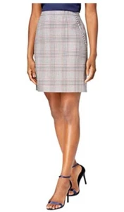 Anne Klein Women's Skirt Red Blue Straight Pencil Plaid. Size 14. RRP 110 - Picture 1 of 2