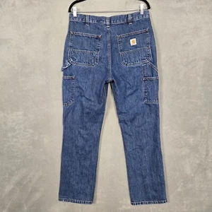 Carhartt Carpenter Loose Fit Jeans Mens 32x32 hammer loop 100% cotton - Picture 1 of 9