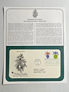 Holiday Baubles Blue - First Day Cover Postal Commemorative Society Dated 2011 - Picture 1 of 3