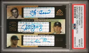 2004 SP Prospects YOGI BERRA J VAZQUEZ Draft Generations Triple Auto #/25 PSA 8 - Picture 1 of 2