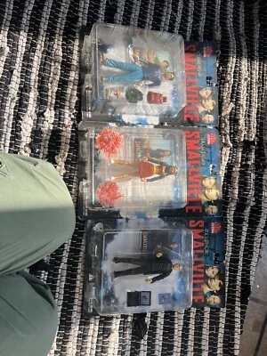 Juego de 3 figuras de acción DC Direct Smallville Clark Kent Lex Luthor Lana Lang sin usar, en caja Foto 1 de 4