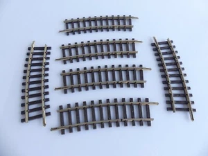 HORNBY 7630 / 6 RAILS DEMI COURBES A 2 COUPURES EN LAITON - Picture 1 of 1