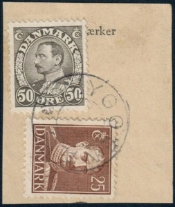 FAROE ISLANDS. Christian X. 50 Øre and 25 Øre. MYGGENÆS (PK2177) - Picture 1 of 1