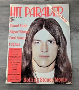 Jimmy Page Rolling Stones w/Poster 1974 September HIT PARADER Vintage Magazine - Picture 1 of 5