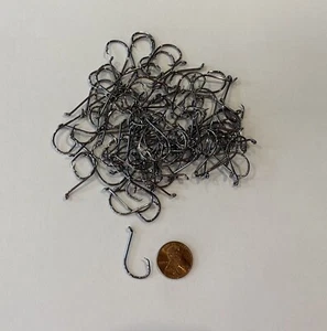 100 Circle Hooks, #1 Octopus Fishing Circle Hooks, Black - Picture 1 of 5