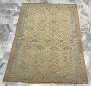 Alfombra Kilim Afghana Vintage Multicolor Lana Salón Azteca Kilim 166x248cm - Imagen 1 de 3