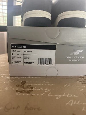 new balance numeric 480 navy size 8 good condition - Image 1 of 4