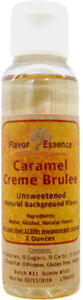 Caramel Creme Brulee Flavoring by Flavor Essence -Natural/Unsweetened 2oz