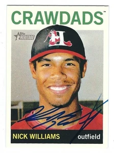 Autographed 2013 Topps Heritage Nick Williams MiLB card #174 with COA - Picture 1 of 1
