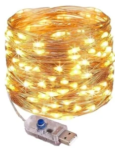 Augone Fairy String Lights,50LED 5M/16Ft 8 Modes USB Plug in Power remote contro - Picture 1 of 4