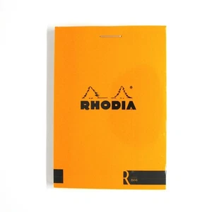 Totalmente Nuevo Bloque Rhodia R No. 11 bloc de notas de papel forrado con cabeza grapada 74 x 105 naranja - Imagen 1 de 5
